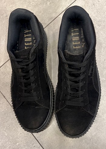 Puma Siyah Suet Platform Topuklu Spor Ayakkabi Puma Fenty By Rihanna