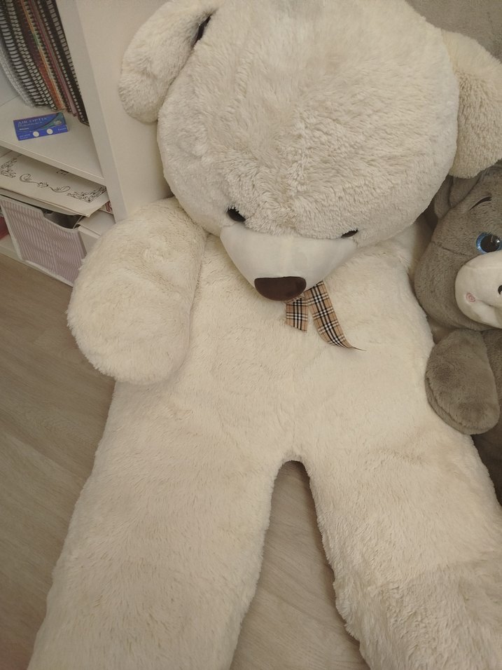 Beyaz Peluş Ayı Oyuncak - Görsel 5