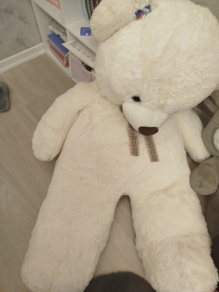 Beyaz Peluş Ayı Oyuncak - Görsel 4