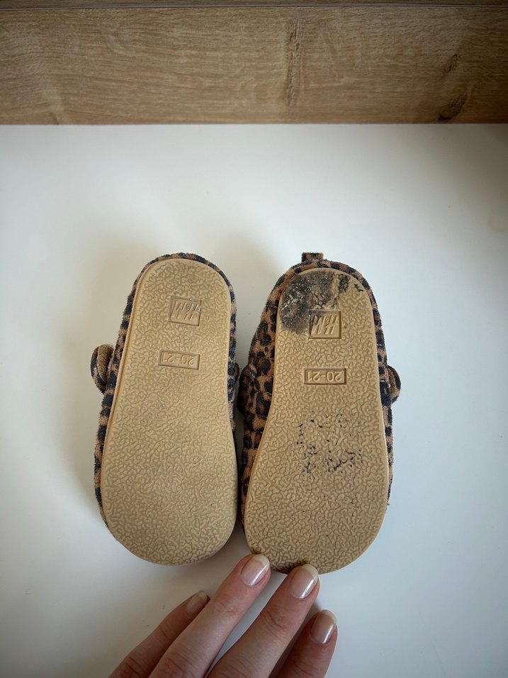 HM Kız Çocuk Leopar Desenli Bantlı Babet - Görsel 3