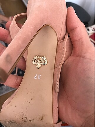 38 Beden siyah Renk Topuklu sandalet ayakkabı