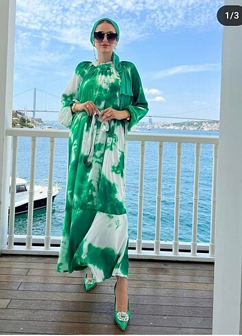 Leylaçelikten saten elbise