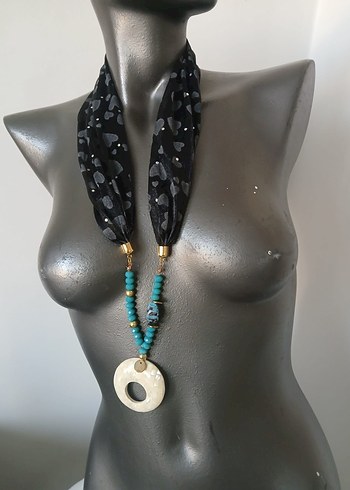 Accessorize Bohem Kısa Turkuaz Boncuklu Kadın Kolye