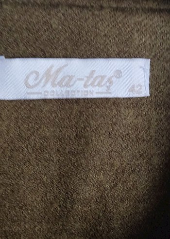 Haki Uzun Düğmeli Kaşe Kaban - Görsel 4