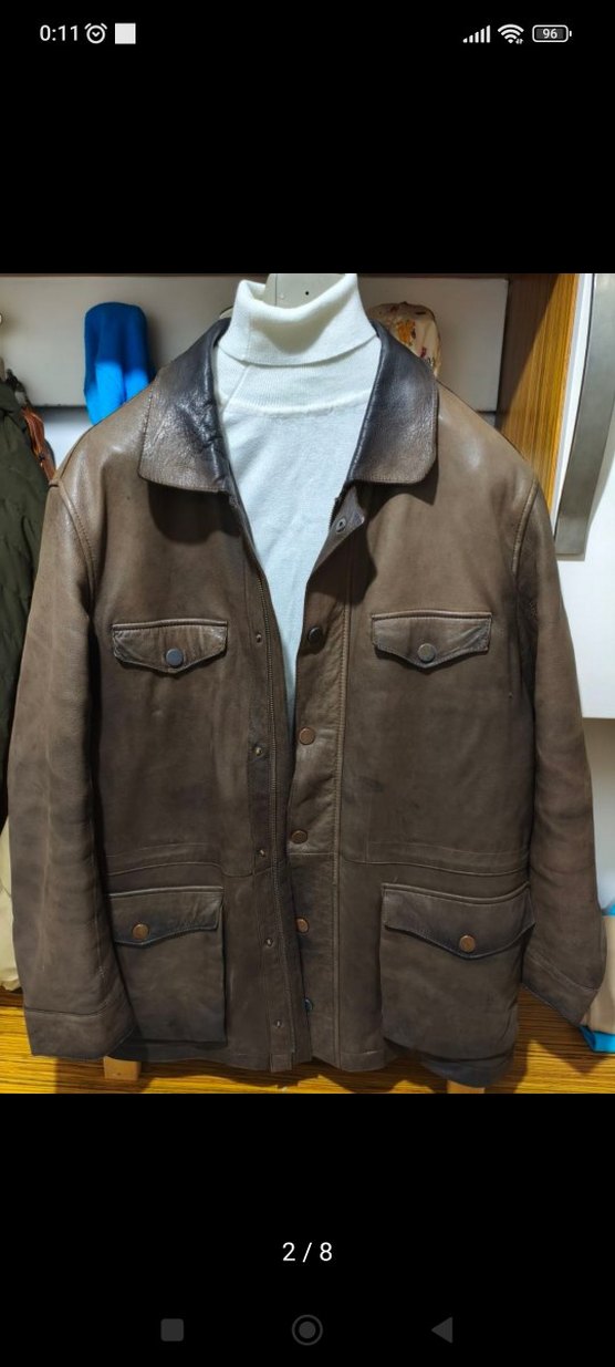 SARAR Kahverengi Deri Erkek Ceket - Görsel 2