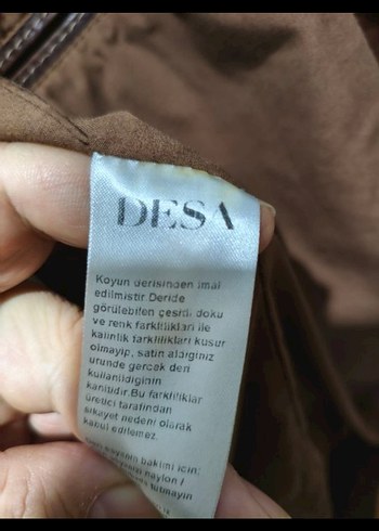 Desa Kahverengi Deri Biker Ceket - Görsel 8