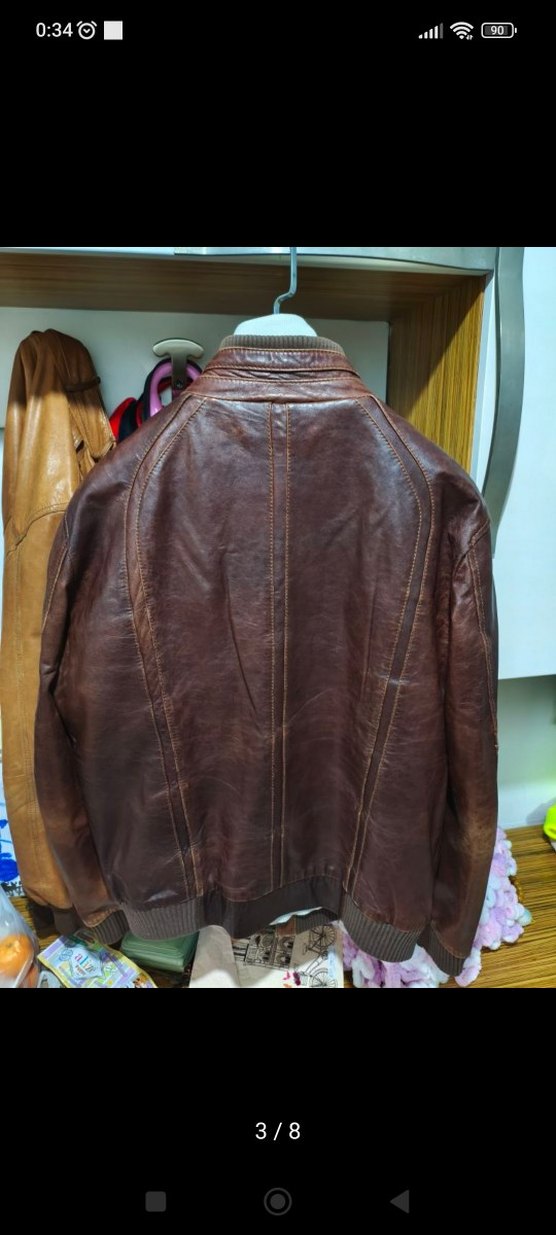 Desa Kahverengi Deri Biker Ceket - Görsel 3