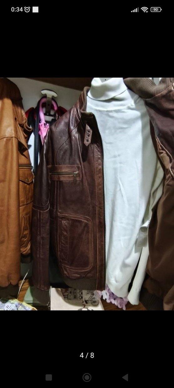 Desa Kahverengi Deri Biker Ceket - Görsel 4