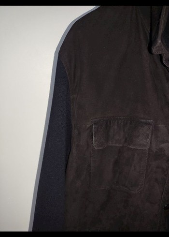 Siyah Süet Erkek Ceket Düğmeli - Görsel 4