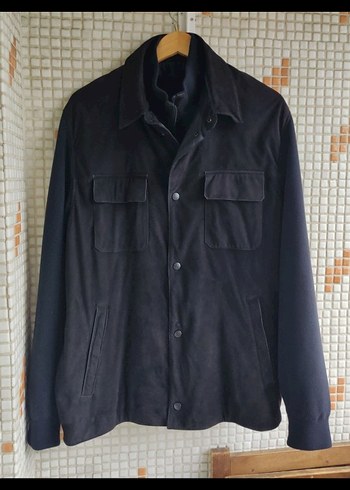 Siyah Süet Erkek Ceket Düğmeli - Görsel 3