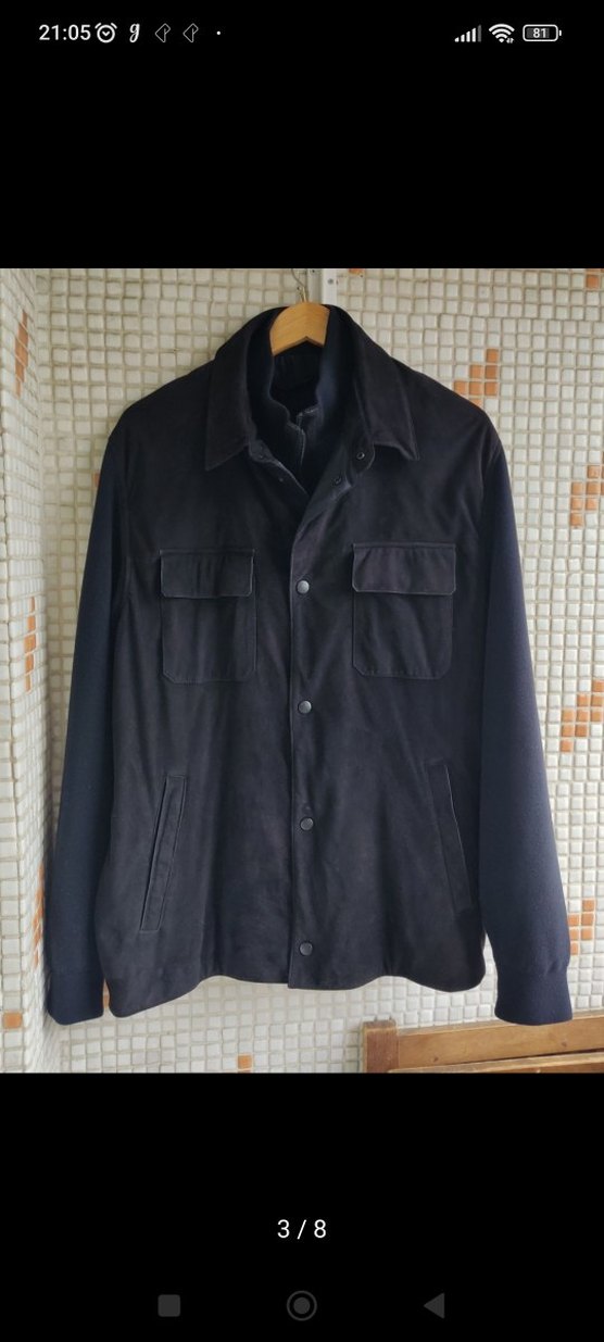 Siyah Süet Erkek Ceket Düğmeli - Görsel 3