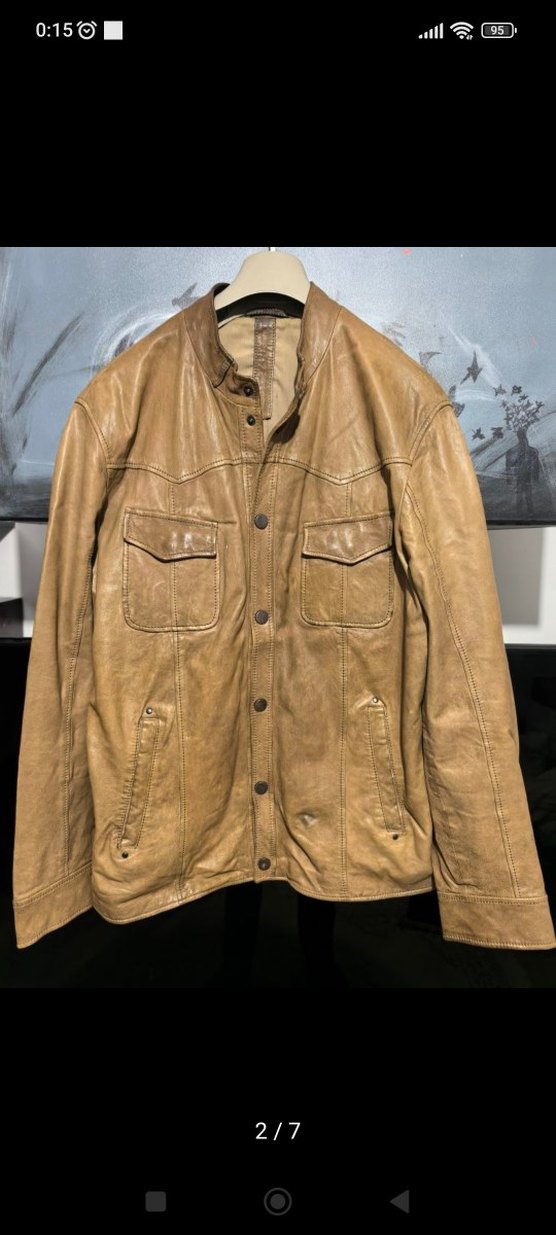 Que erkek deri mont - Görsel 2