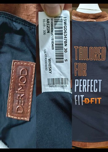 Derimod Erkek Kahverengi Deri Biker Ceket - Görsel 8