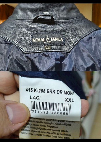 Kemal Tanca lacivert Deri Erkek Ceket - Görsel 6