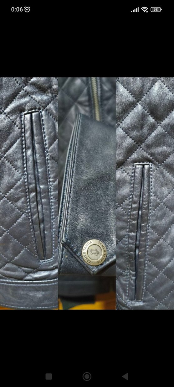 Kemal Tanca lacivert Deri Erkek Ceket - Görsel 5