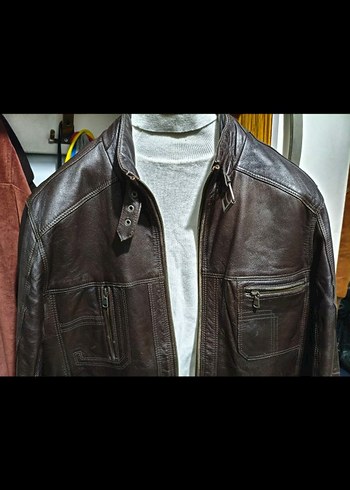 DERIMOD Kahverengi  Deri Ceket - Görsel 3