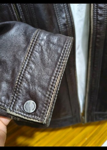 DERIMOD Kahverengi  Deri Ceket - Görsel 5