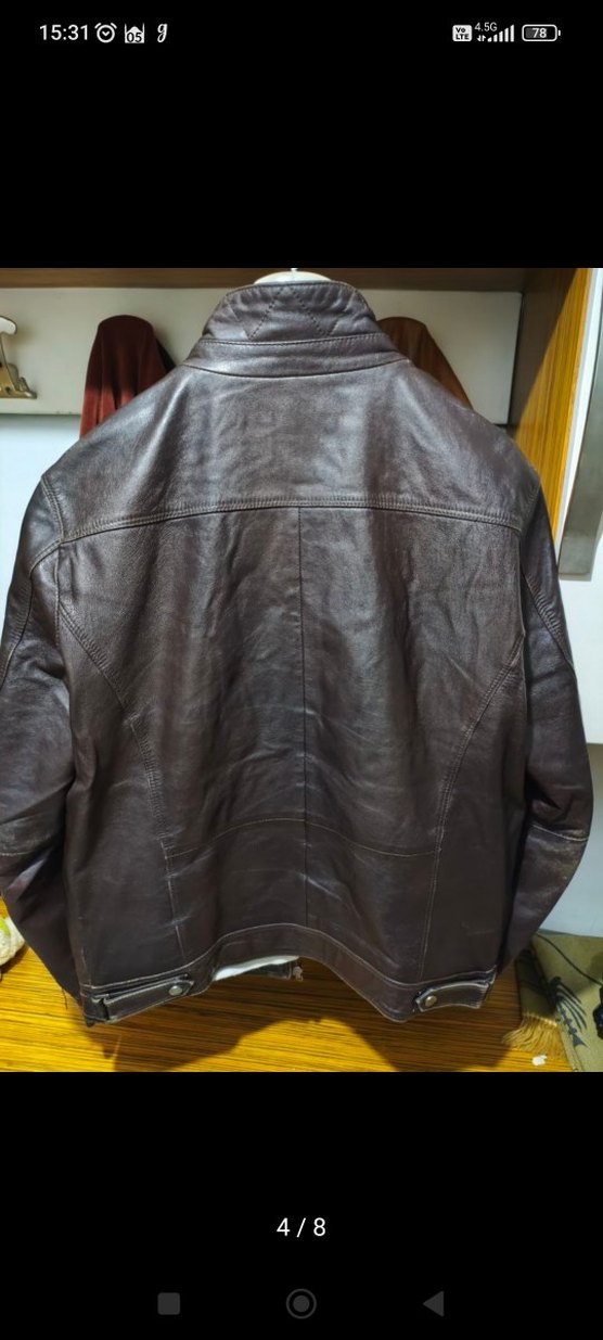 DERIMOD Kahverengi  Deri Ceket - Görsel 4