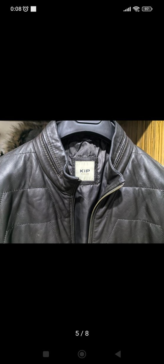 KiP Siyah Deri Biker Ceket - Görsel 5