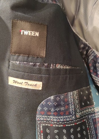 TWEN Erkek Mavi Düğmeli Normal blazer ceket - Görsel 5