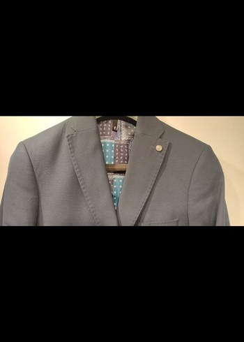 TWEN Erkek Mavi Düğmeli Normal blazer ceket - Görsel 4