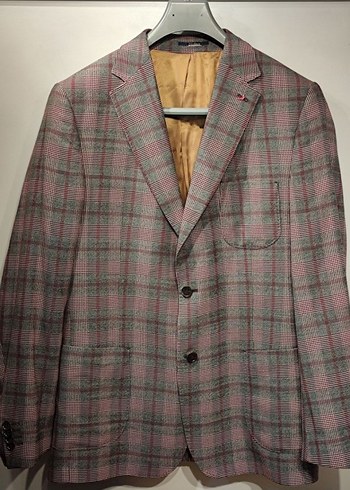 DS DAMAT Kareli Düğmeli Erkek blazer ceket - Görsel 2