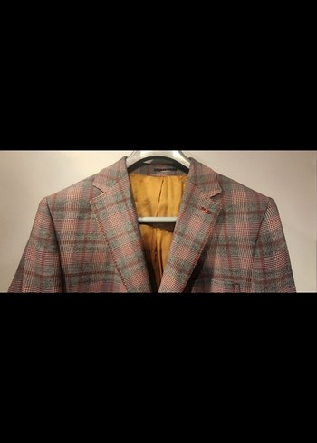 DS DAMAT Kareli Düğmeli Erkek blazer ceket - Görsel 3