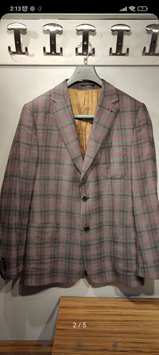 DS DAMAT Kareli Düğmeli Erkek blazer ceket - Görsel 2