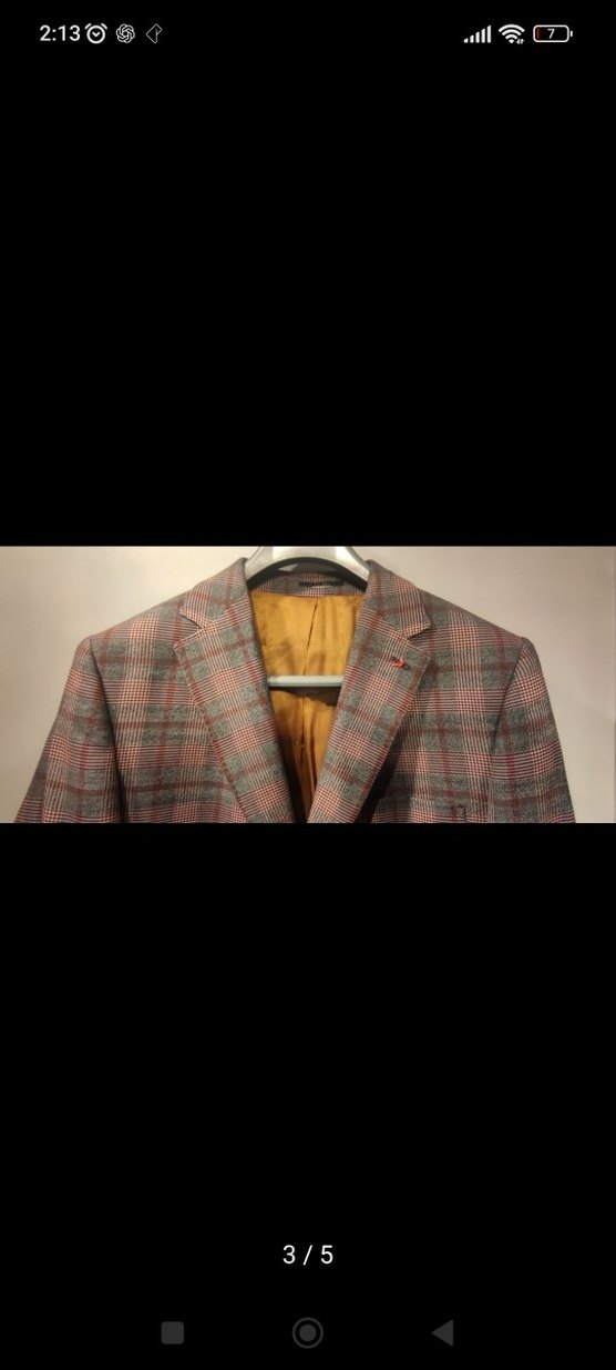 DS DAMAT Kareli Düğmeli Erkek blazer ceket - Görsel 3