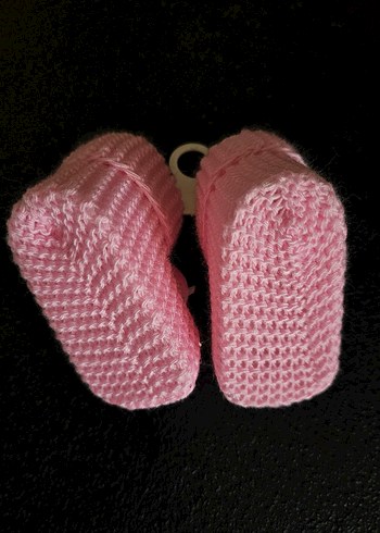 LC Waikiki Pembe Örgü Kız Bebek Patik