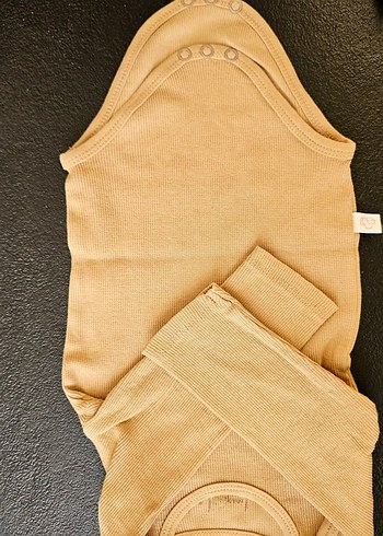 Çocuk İçlik Üçlü Set - Açık Kahverengi Tonları - Görsel 5