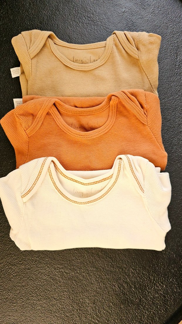 Çocuk İçlik Üçlü Set - Açık Kahverengi Tonları - Görsel 2