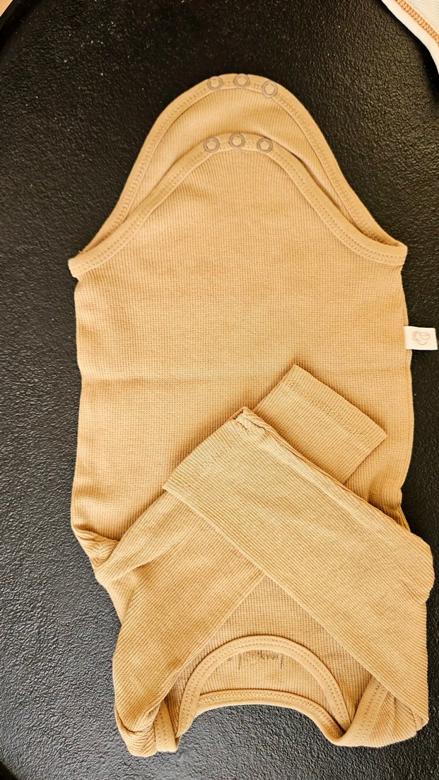 Çocuk İçlik Üçlü Set - Açık Kahverengi Tonları - Görsel 5