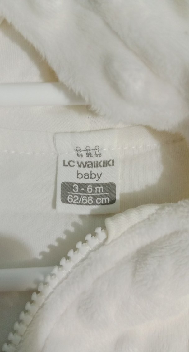 Beyaz Kürklü Kapüşonlu Bebek Tulumu - Görsel 2