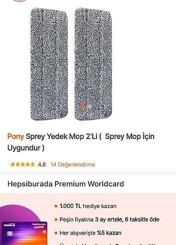 Pony sprey yedek mop bezi