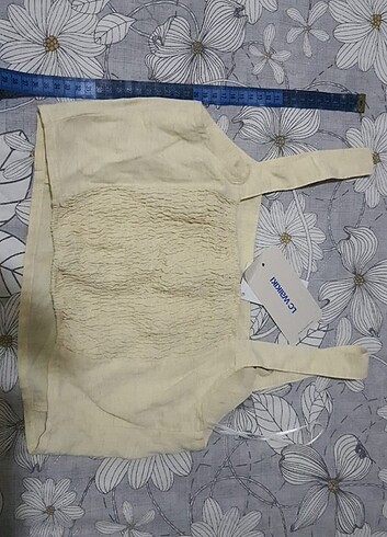 m Beden sarı Renk Lcw crop bluz