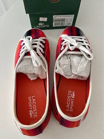 Lacoste orjinal renkli espadril - Görsel 2