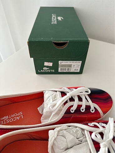 Lacoste orjinal renkli espadril - Görsel 4