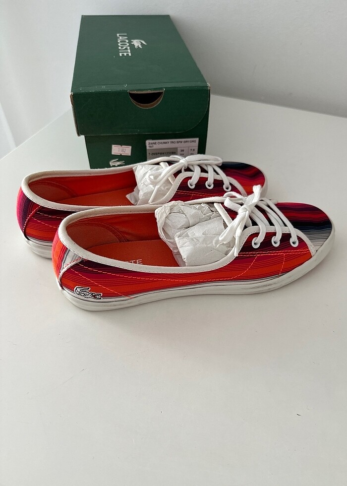 Lacoste orjinal renkli espadril - Görsel 3