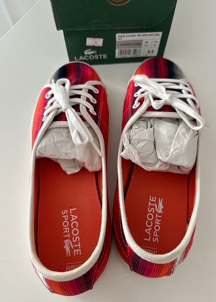 Lacoste orjinal renkli espadril - Görsel 2