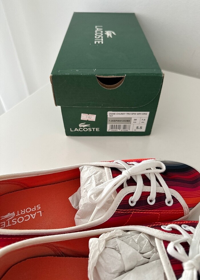 Lacoste orjinal renkli espadril - Görsel 4