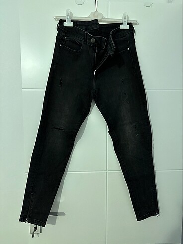 Zara skinny zip kot pantolon