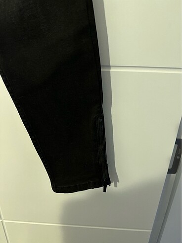 Mango Mango skinny zip kot pantolon