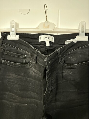 42 Beden Mango skinny zip kot pantolon
