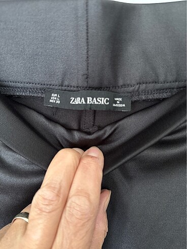 l Beden Zara orjinal deri görünümlü tayt