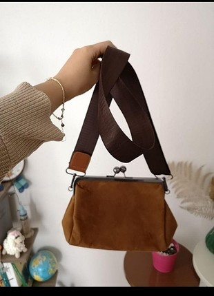 Süet vintage çanta 