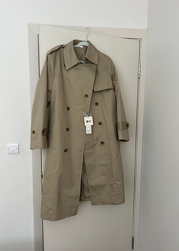 Uniqlo Trenchcoat Bej Düğmeli Midi Trench Coat