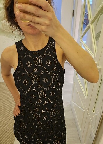 xs Beden H&m kısa elbise dantelli