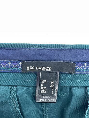 34 Beden yeşil Renk Mango Kumaş Pantolon %70 İndirimli.