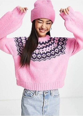 Stradivarius Pembe kazak